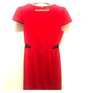 Red dress with small lace sides. Size M.